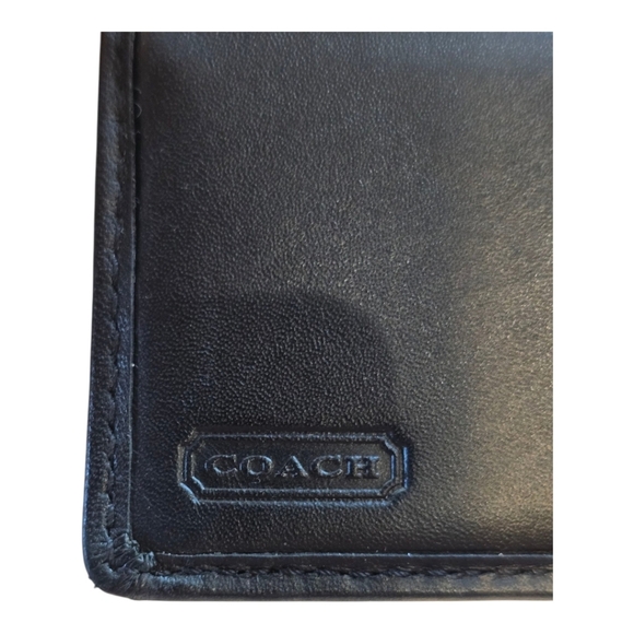 Coach Leatherware Black Signature C Canvas Leather Snap Bifold Wallet - Picture 13 of 14